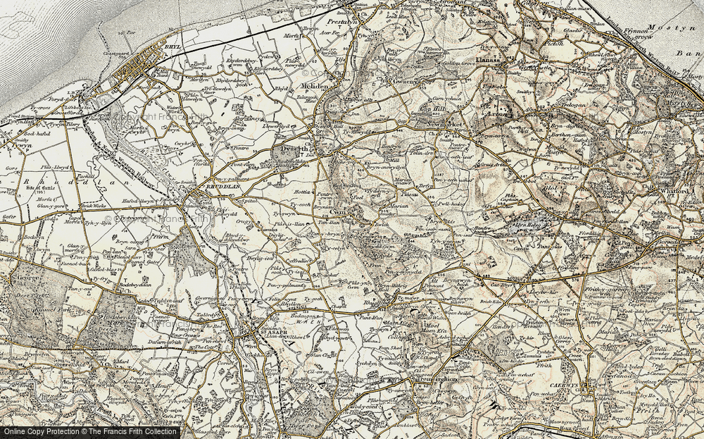 Old Map of Cwm, 1902-1903 in 1902-1903