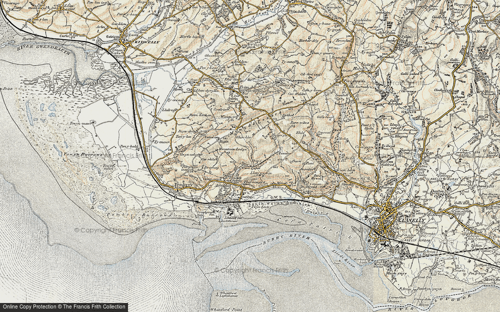 Old Map of Cwm Capel, 1900-1901 in 1900-1901