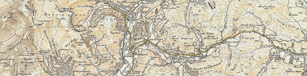 Old map of Cwm-Cewydd in 1902-1903