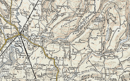 Old map of Cwm Dulais in 1900-1901