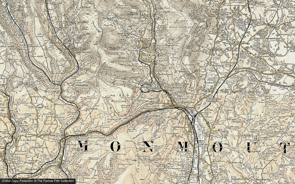Old Map of Cwm Ffrwd-oer, 1899-1900 in 1899-1900