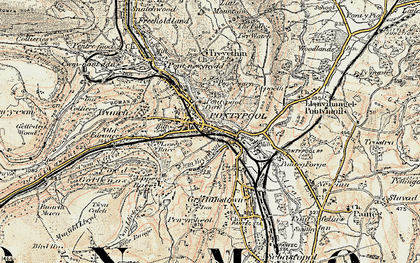Old map of Cwm-Fields in 1899-1900