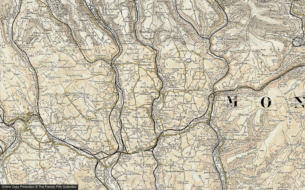 Old Map of Cwm Gelli, 1899-1900 in 1899-1900