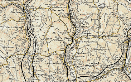Old map of Cwm Gelli in 1899-1900