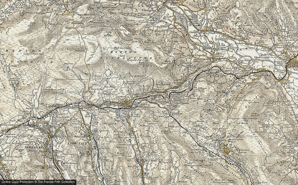 Old Map of Cwm Nant-gam, 1899-1900 in 1899-1900