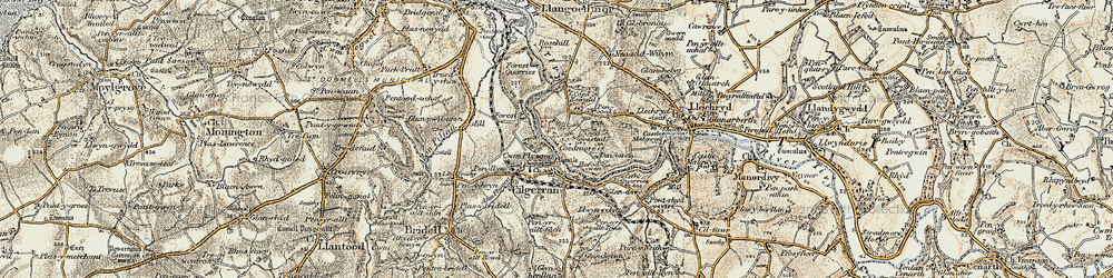 Old map of Cwm Plysgog in 1901
