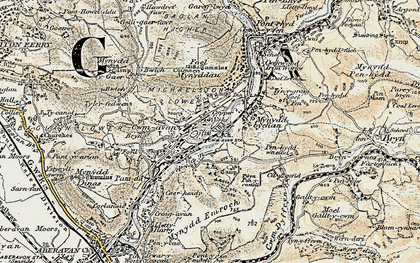 Old map of Cwmafan in 1900-1901