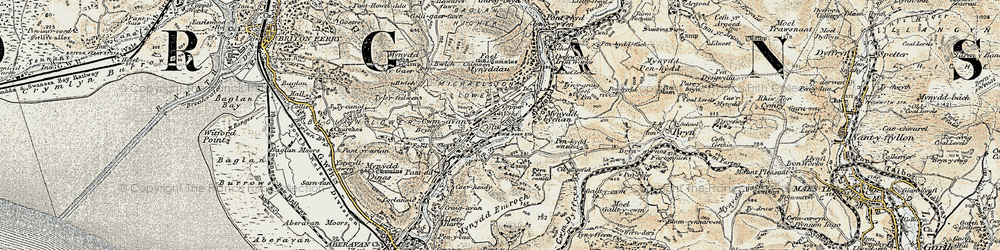 Old map of Cwmafan in 1900-1901