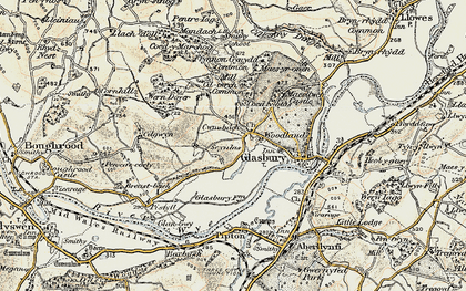Old map of Woodlands in 1900-1902