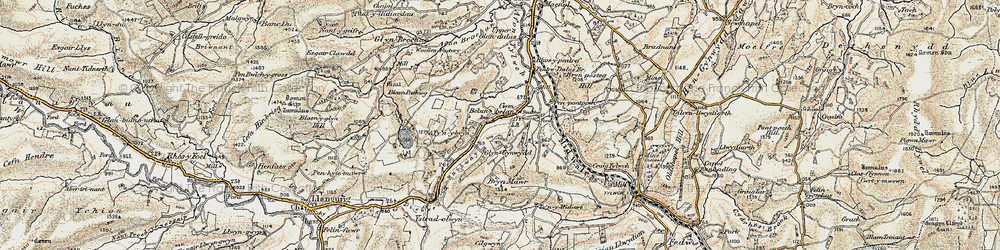 Old map of Ystradolwyn Fawr in 1901-1903