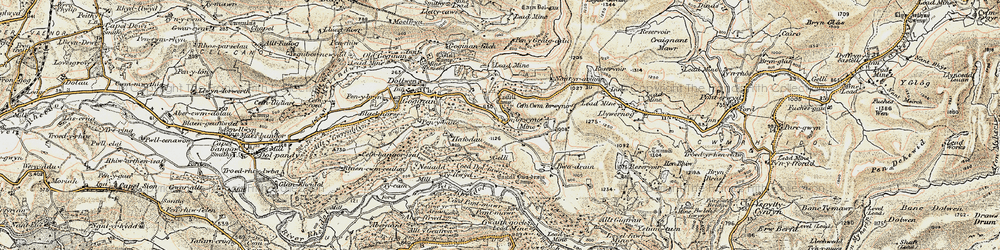 Old map of Cwmbrwyno in 1901-1903