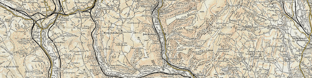 Old map of Cwmcarn in 1899-1900