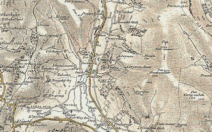 Old map of Cwmdu in 1899-1901
