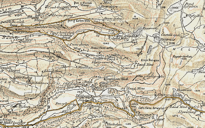 Old map of Cwmerfyn in 1901-1903