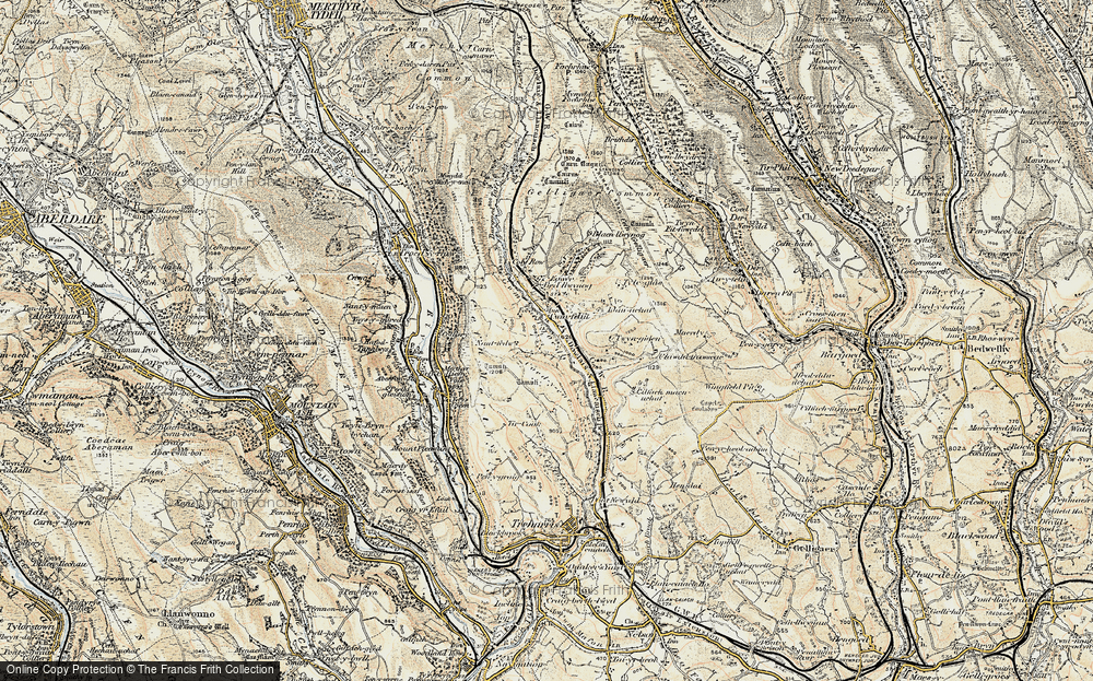 Old Map of Cwmfelin, 1899-1900 in 1899-1900