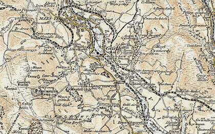 Old map of Cwmfelin in 1900-1901