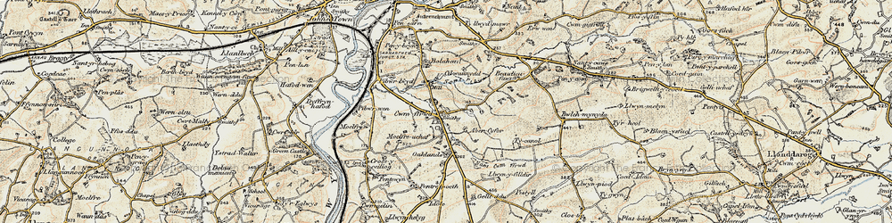 Old map of Abercyfor Uchaf in 1901