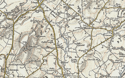 Old map of Ty-isaf in 1900-1901