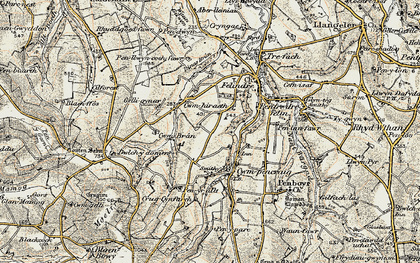 Old map of Cwmhiraeth in 1901