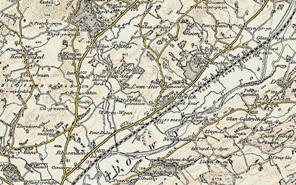 Old map of Brynwgan in 1900-1901