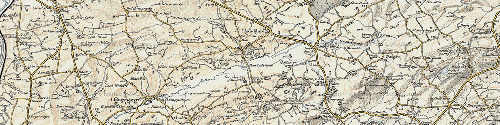 Old map of Brynynyd in 1901