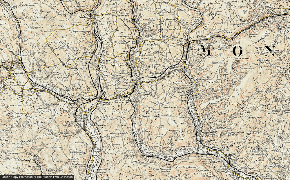 Old Map of Cwmnantyrodyn, 1899-1900 in 1899-1900