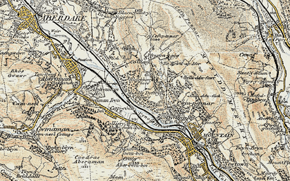 Old map of Cwmpennar in 1899-1900