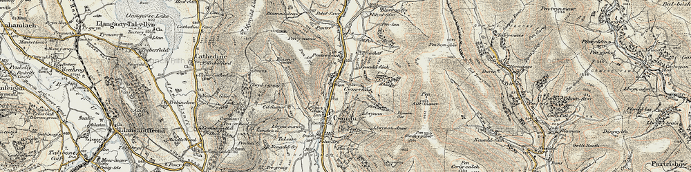 Old map of Blaenau-draw in 1899-1901