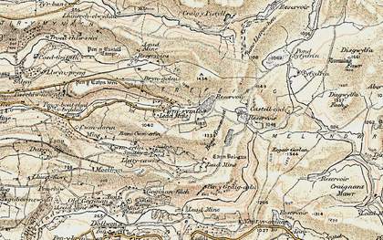 Old map of Banc Llety Ifan Hen in 1901-1903