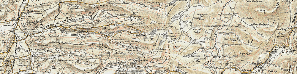 Old map of Banc Trawsnant in 1901-1903
