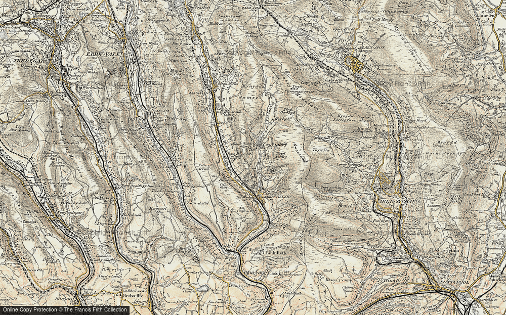 Old Map of Cwmtillery, 1899-1900 in 1899-1900