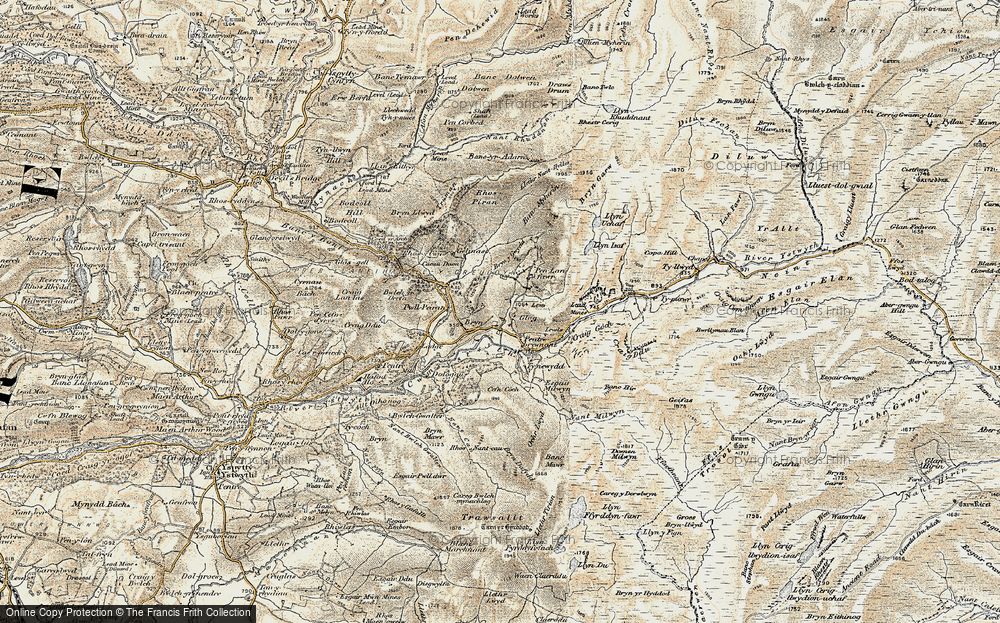 Old Map of Cwmystwyth, 1901-1903 in 1901-1903