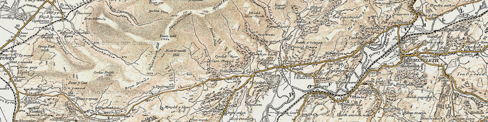 Old map of Cwrt in 1902-1903