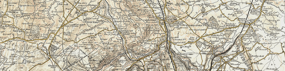 Old map of Cymau in 1902-1903