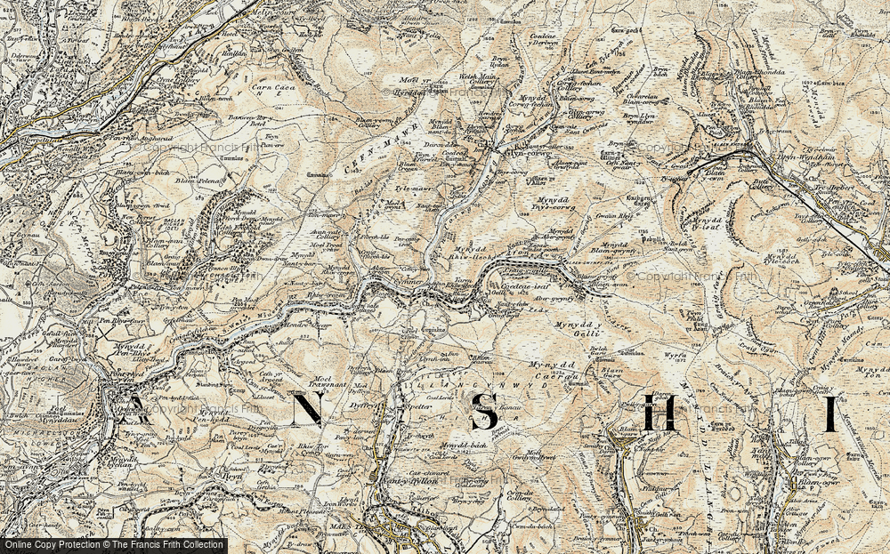 Old Map of Cymer, 1900-1901 in 1900-1901