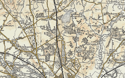 Old map of Cyncoed in 1899-1900