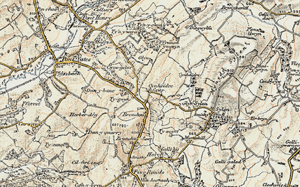 Old map of Brondini in 1901