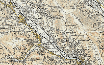 Old map of Cynon Vale in 1899-1900