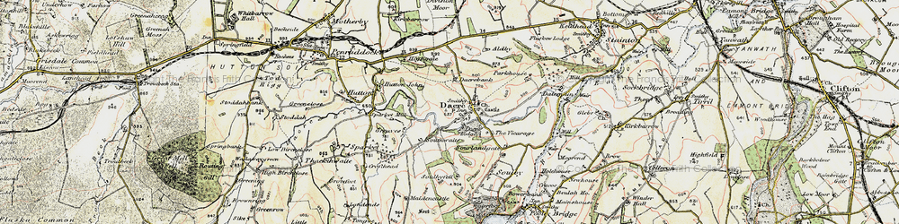 Old map of Dacre in 1901-1904