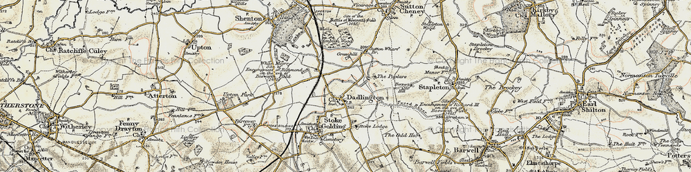 Old map of Ambion Wood in 1901-1903
