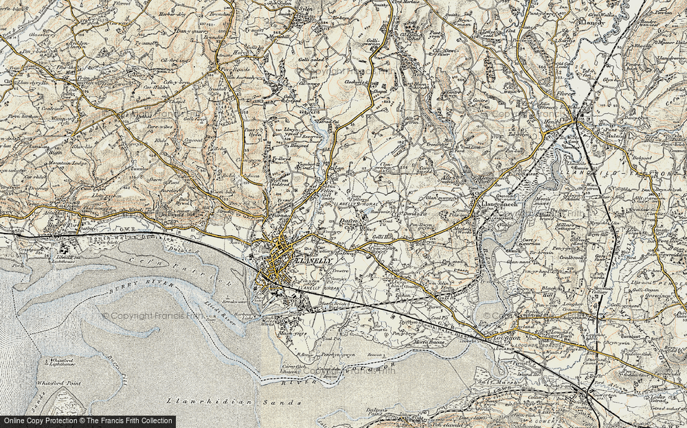 Old Map of Dafen, 1900-1901 in 1900-1901