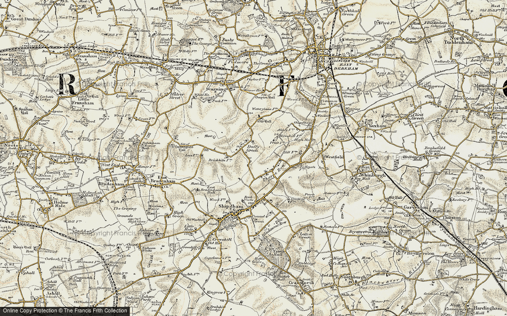 Old Map of Daffy Green, 1901-1902 in 1901-1902