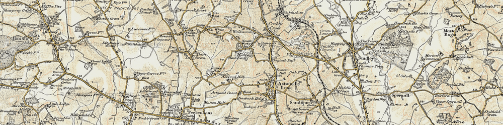 Old map of Dagtail End in 1899-1902