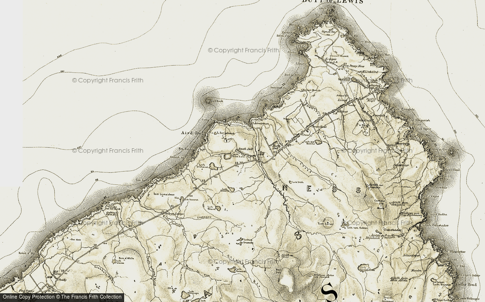 Old Map of Dail bho Dheas, 1911 in 1911