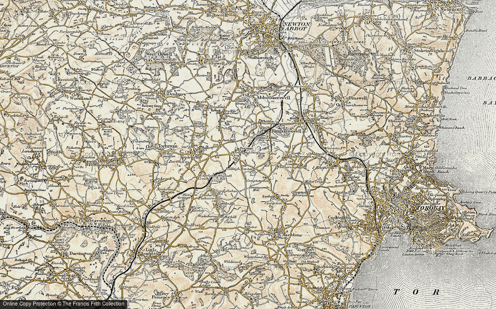 Old Map of Dainton, 1899 in 1899