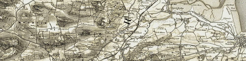 Old map of Wester Craigfoodie in 1906-1908