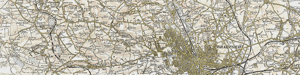 Old map of Daisy Hill in 1903-1904