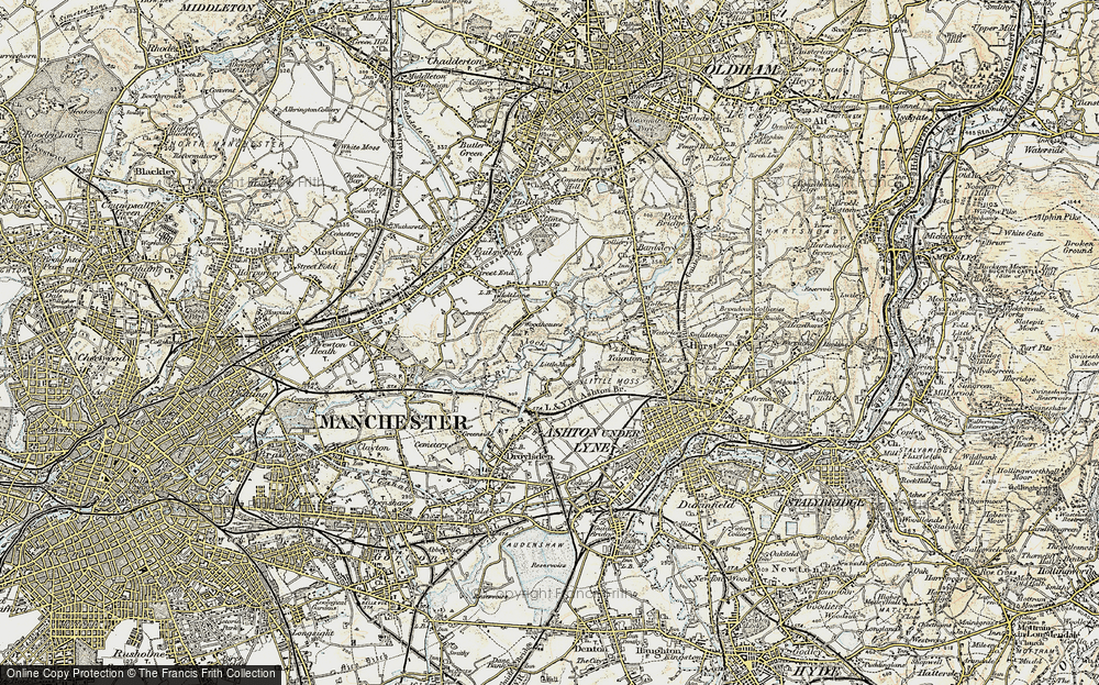 Old Map of Daisy Nook, 1903 in 1903
