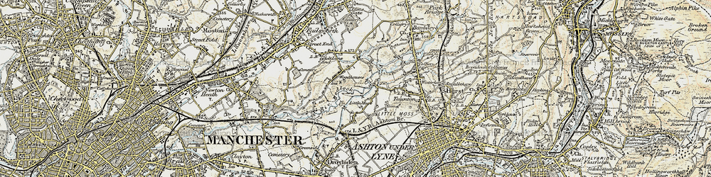 Old map of Daisy Nook in 1903