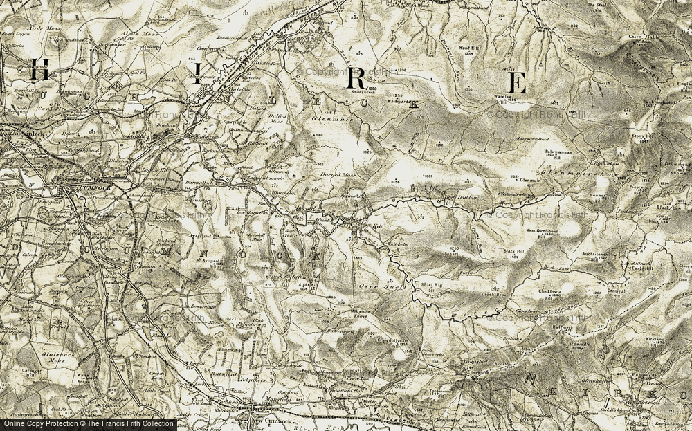 Old Map of Historic Map covering Benalt in 1904-1905